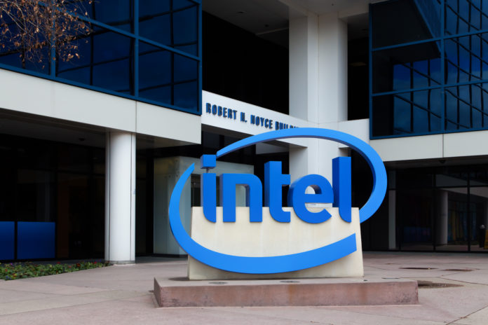 Intel Sign at Corporate Headquarters