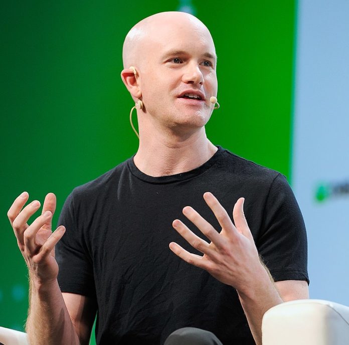 Brian Armstrong, CEO of Coinbase, at a conference in 2018