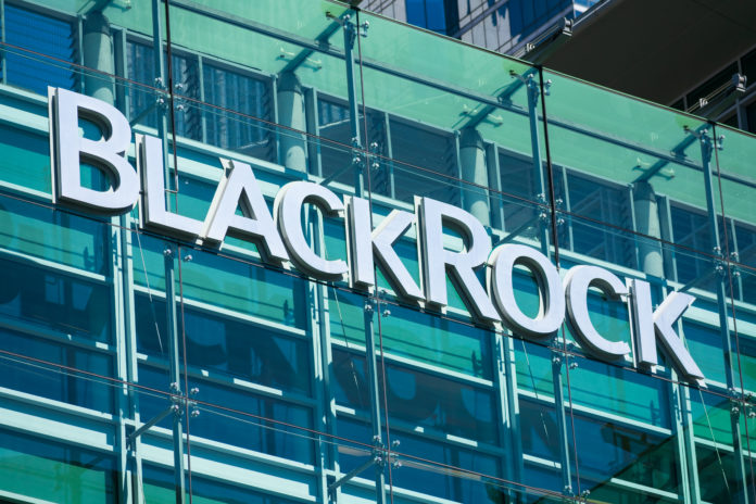 BlackRock sign on an office building in Silicon Valley