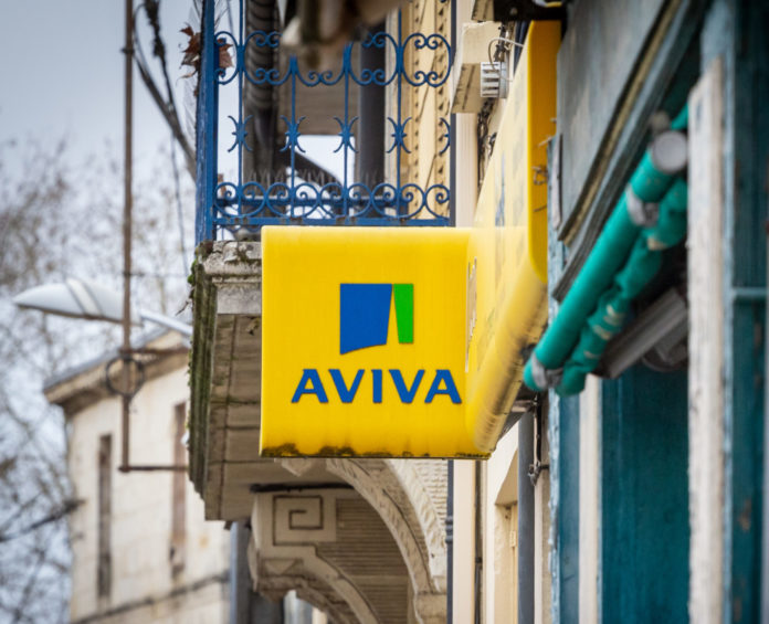Aviva logo on their local office for Bordeaux, France