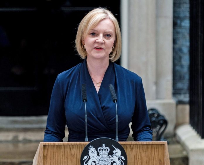Prime Minister and leader of the Conservative Party Liz Truss in September 2022