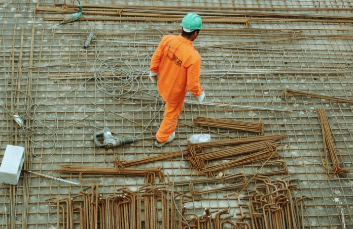Construction worker in São Paulo, Brazil
