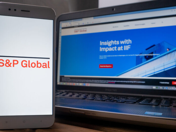 S&P Global Inc Company logo on smartphone screen