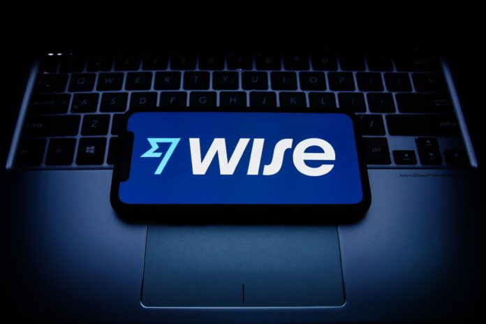 Wise logo displayed on a phone screen.