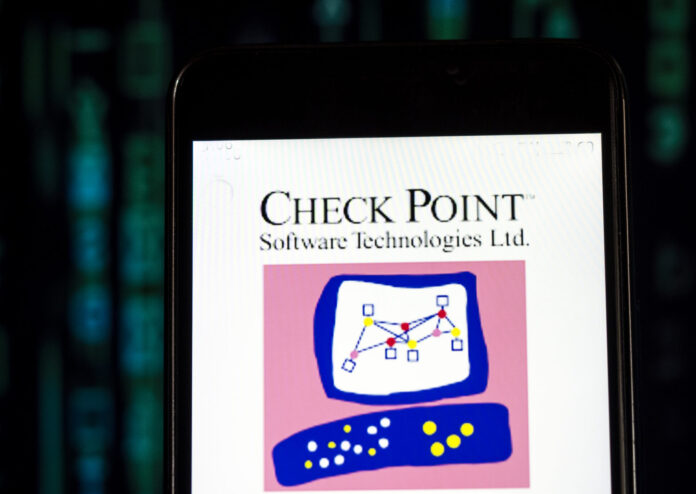 Check Point Software Technologies company logo on a smart phone