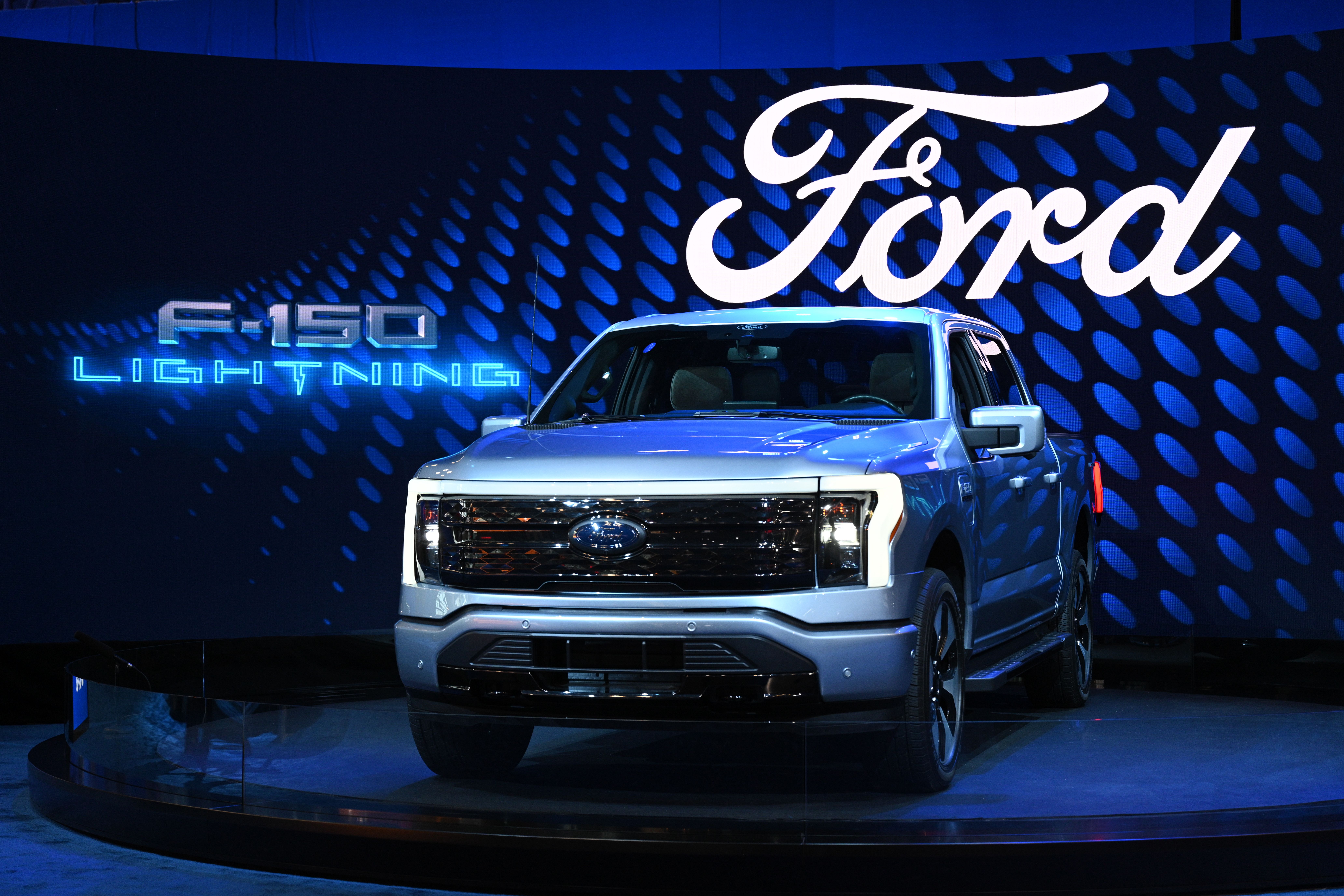 Ford F-150 Lightning during the 2022 New York International Auto Show in 2022