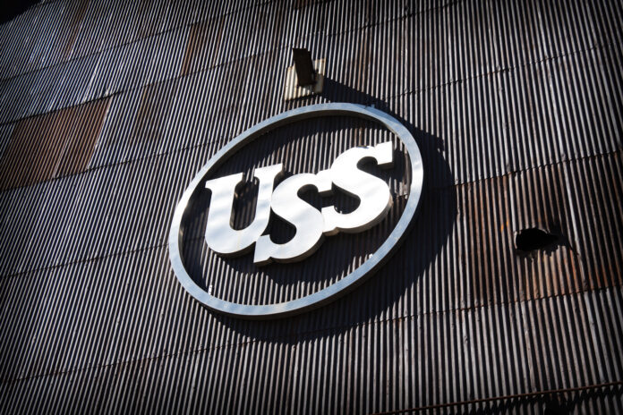 The US Steel Logo sign on Carrie Furnace in Pittsburgh