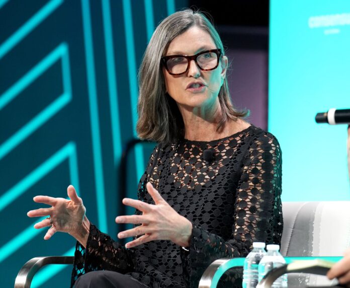 Cathie Wood, CEO of ARK Invest, at Consensus 2024 by CoinDesk in May 2024